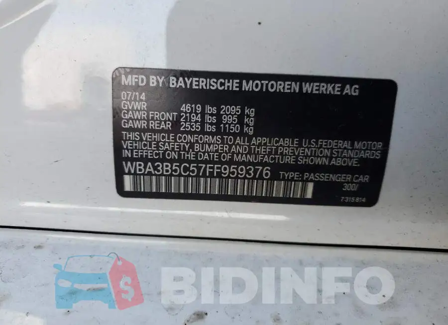 WBA3B5C57FF959376 Photo# 12