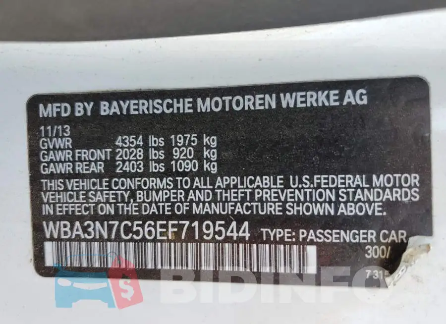WBA3N7C56EF719544 Photo# 12