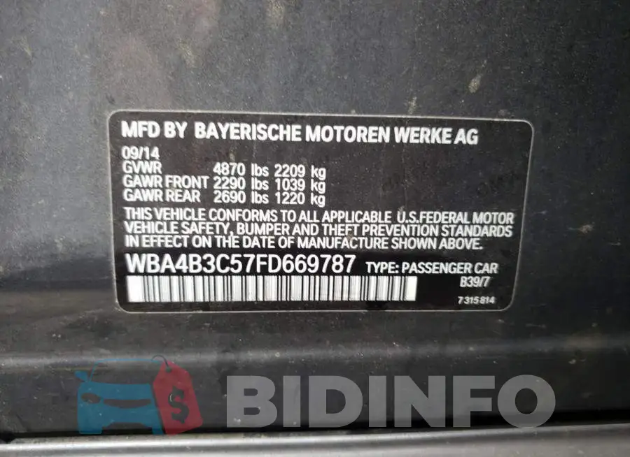 WBA4B3C57FD669787 Photo# 12