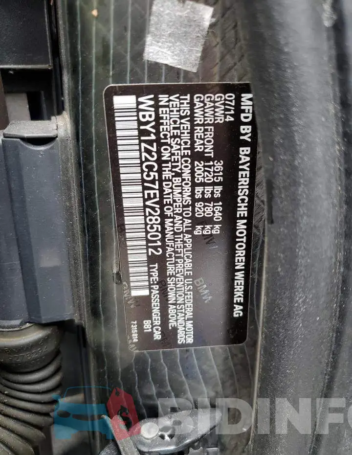 WBY1Z2C57EV285012 Photo# 12
