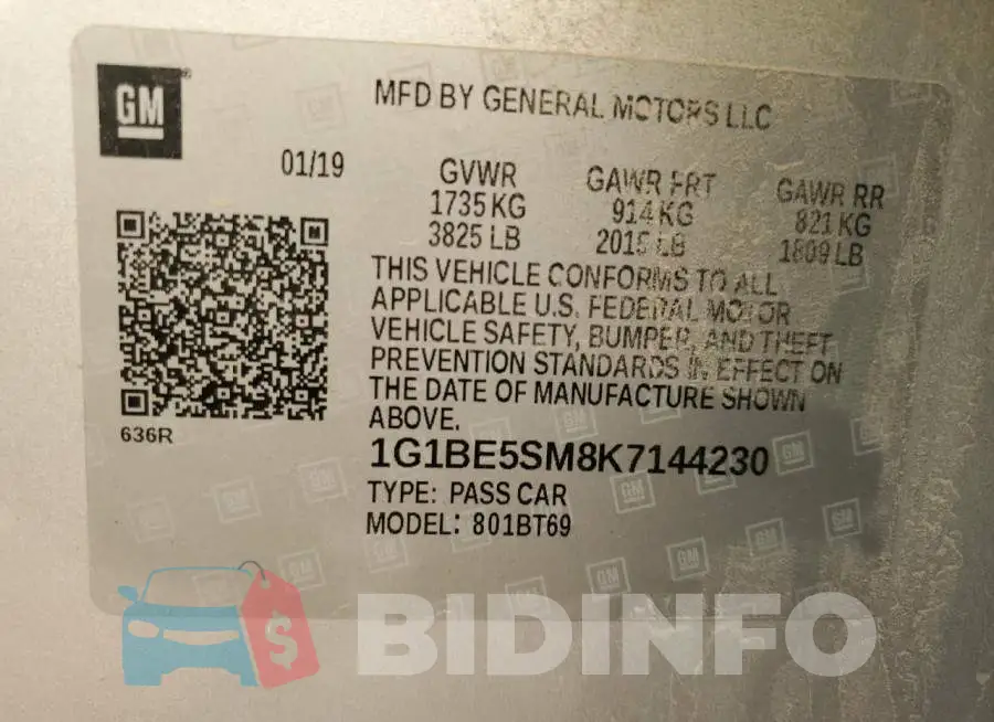 1G1BE5SM8K7144230 Photo# 12