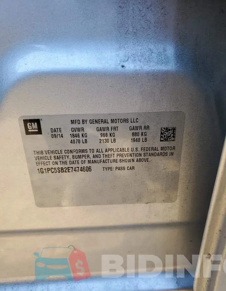 1G1PC5SB2E7474606 Photo# 12