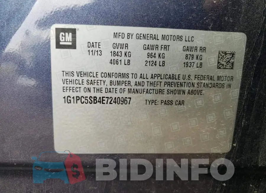 1G1PC5SB4E7240967 Photo# 12