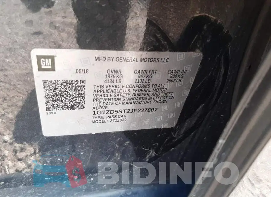 1G1ZD5ST2JF237807 Photo# 12