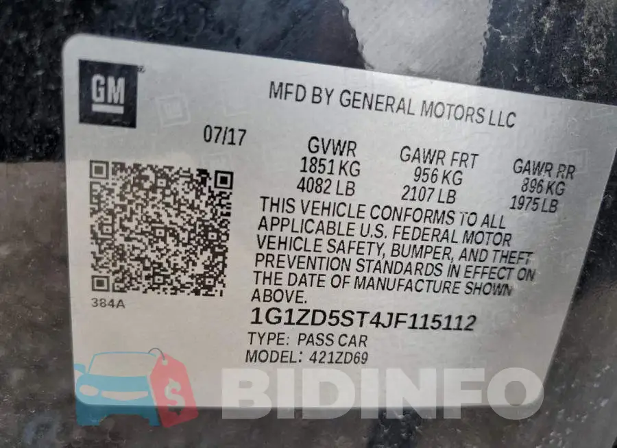 1G1ZD5ST4JF115112 Photo# 12
