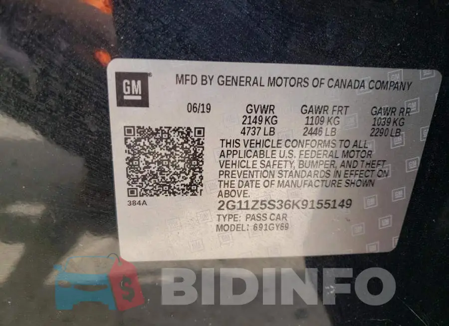 2G11Z5S36K9155149 Photo# 13