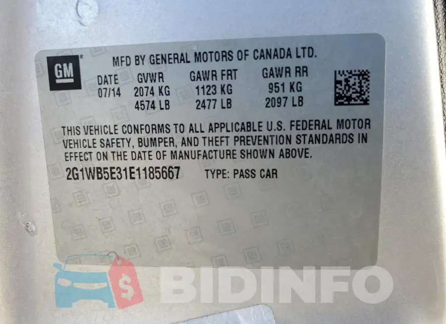 2G1WB5E31E1185667 Photo# 13