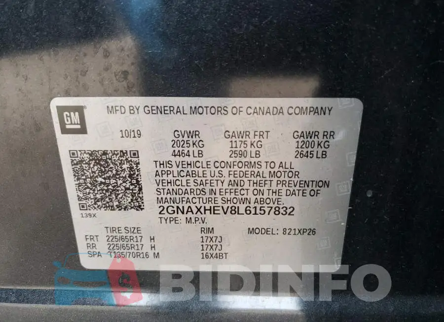 2GNAXHEV8L6157832 Photo# 13