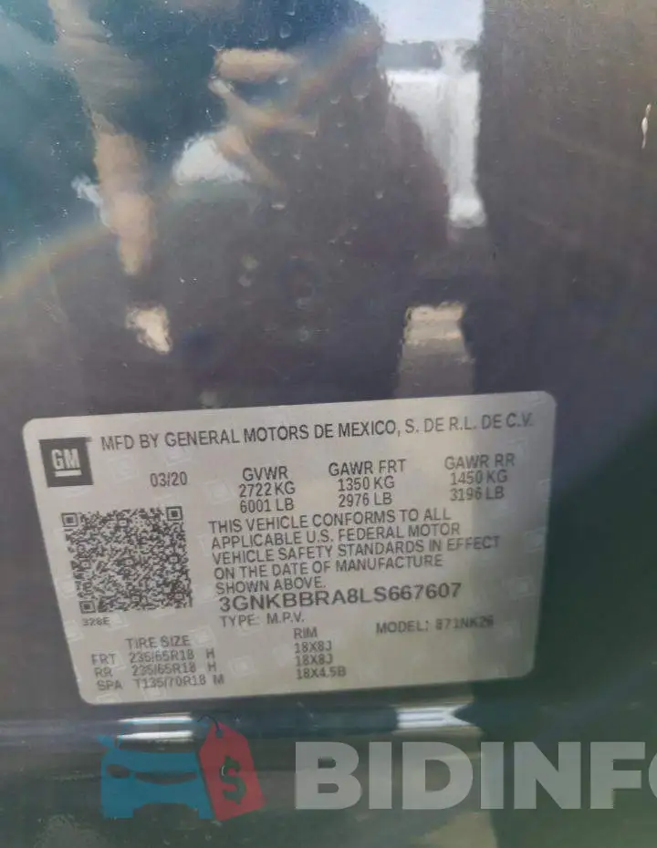 3GNKBBRA8LS667607 Photo# 13