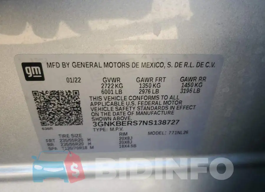 3GNKBERS7NS138727 Photo# 12