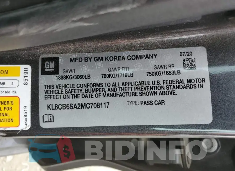 KL8CB6SA2MC708117 Photo# 13