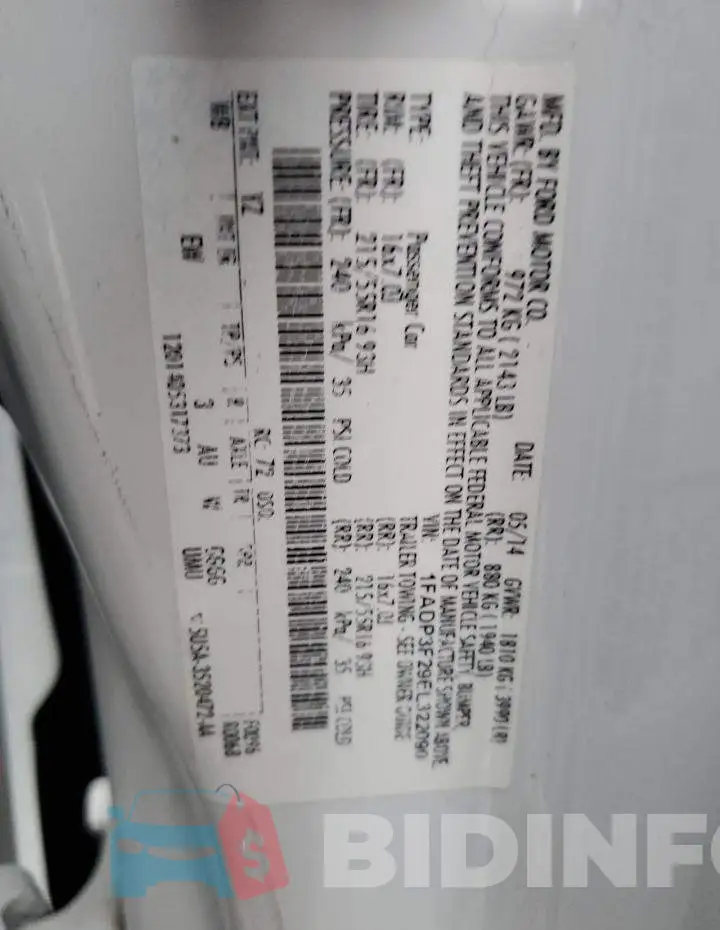 1FADP3F29EL322090 Photo# 12