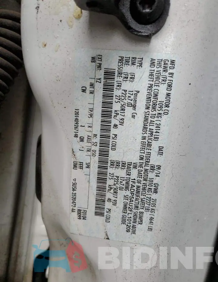 1FADP5AU2FL101209 Photo# 12
