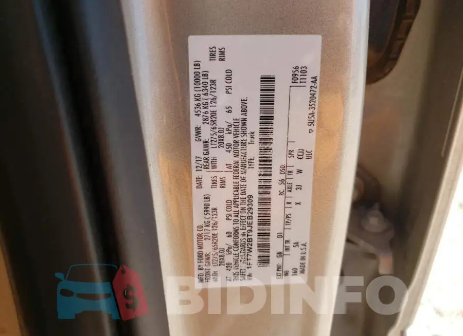 1FT7W2BT9JEB29309 Photo# 12