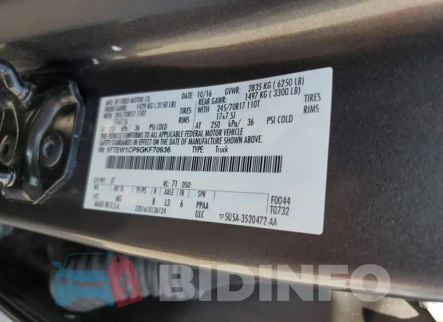 1FTEW1CP9GKF70936 Photo# 12