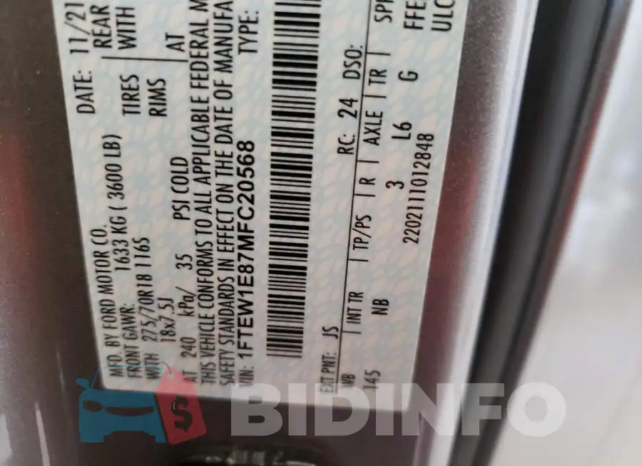 1FTEW1E87MFC20568 Photo# 12