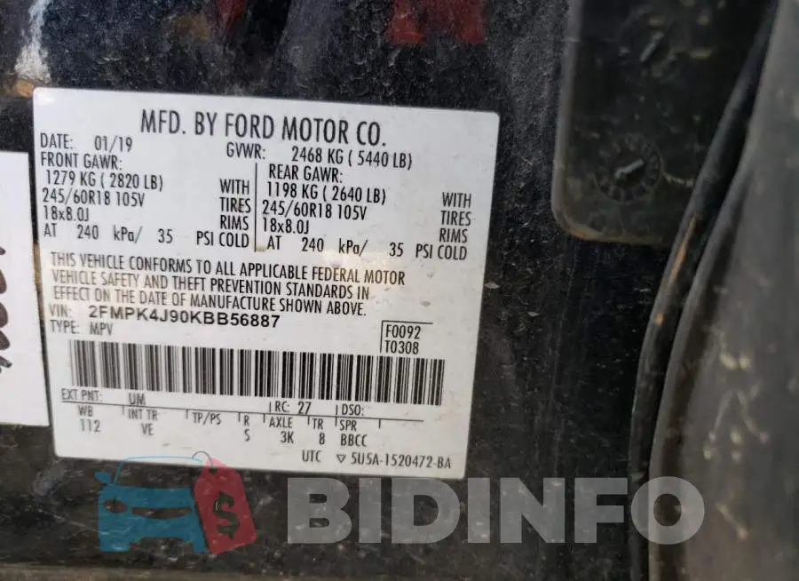 2FMPK4J90KBB56887 Photo# 13