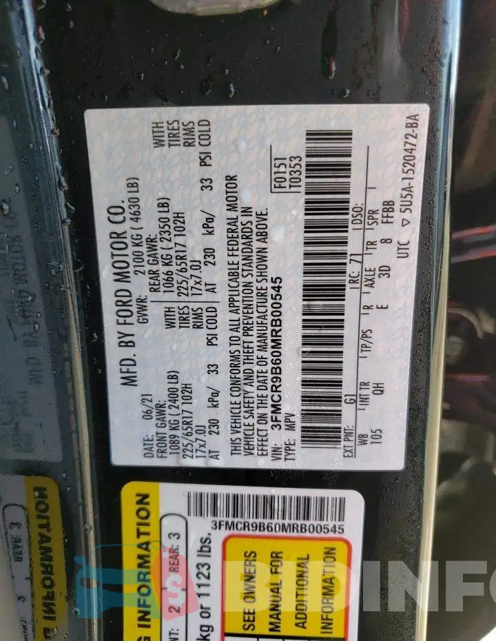 3FMCR9B60MRB00545 Photo# 12