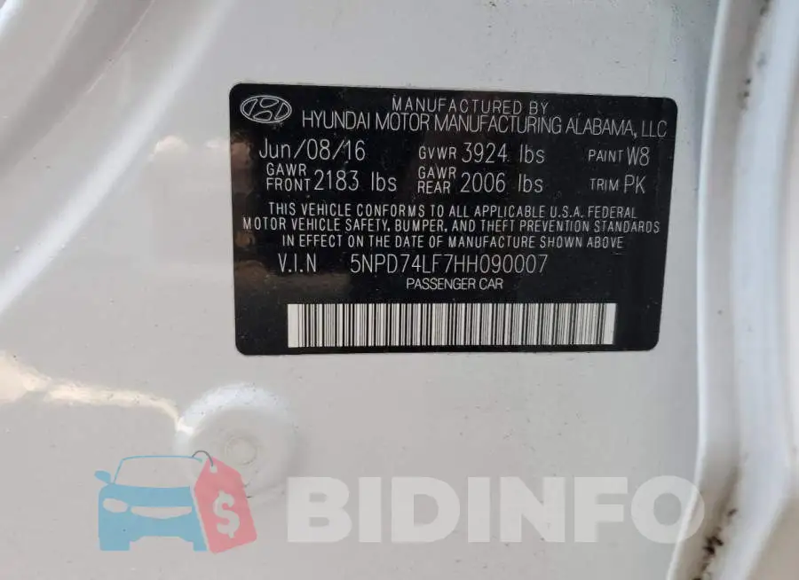 5NPD74LF7HH090007 Photo# 12