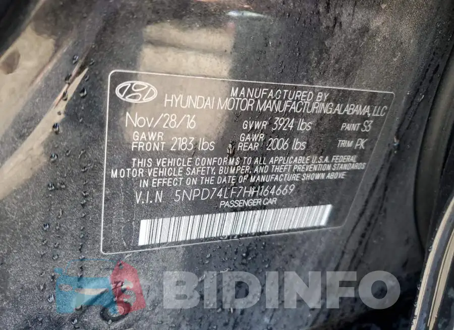 5NPD74LF7HH164669 Photo# 12