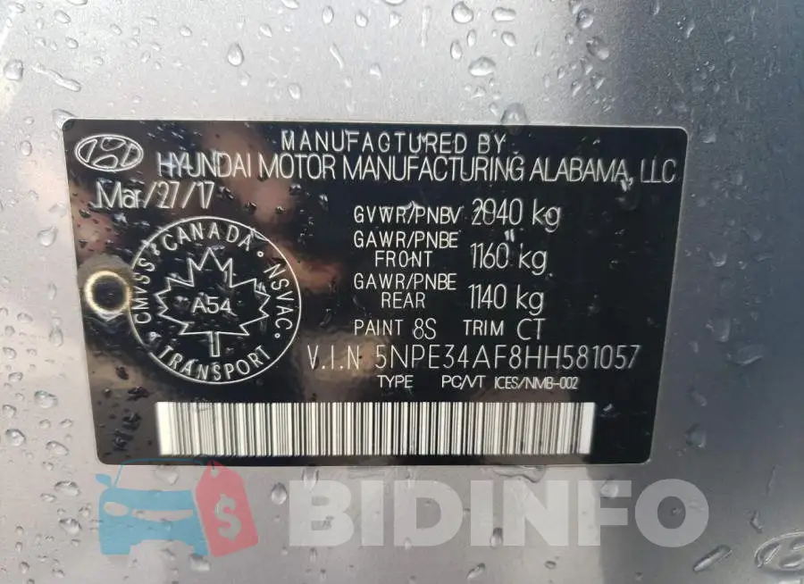 5NPE34AF8HH581057 Photo# 13