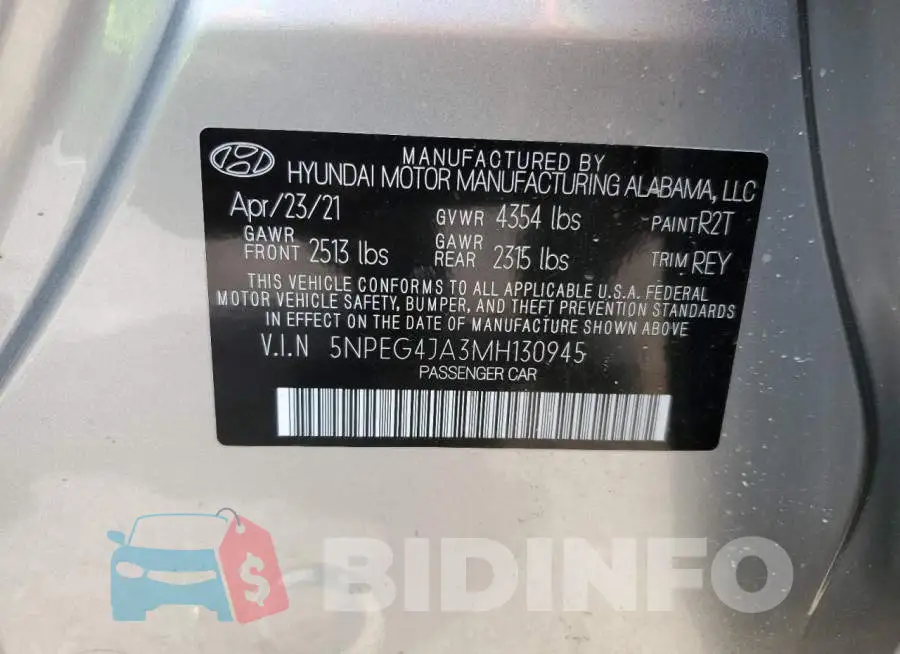 5NPEG4JA3MH130945 Photo# 13