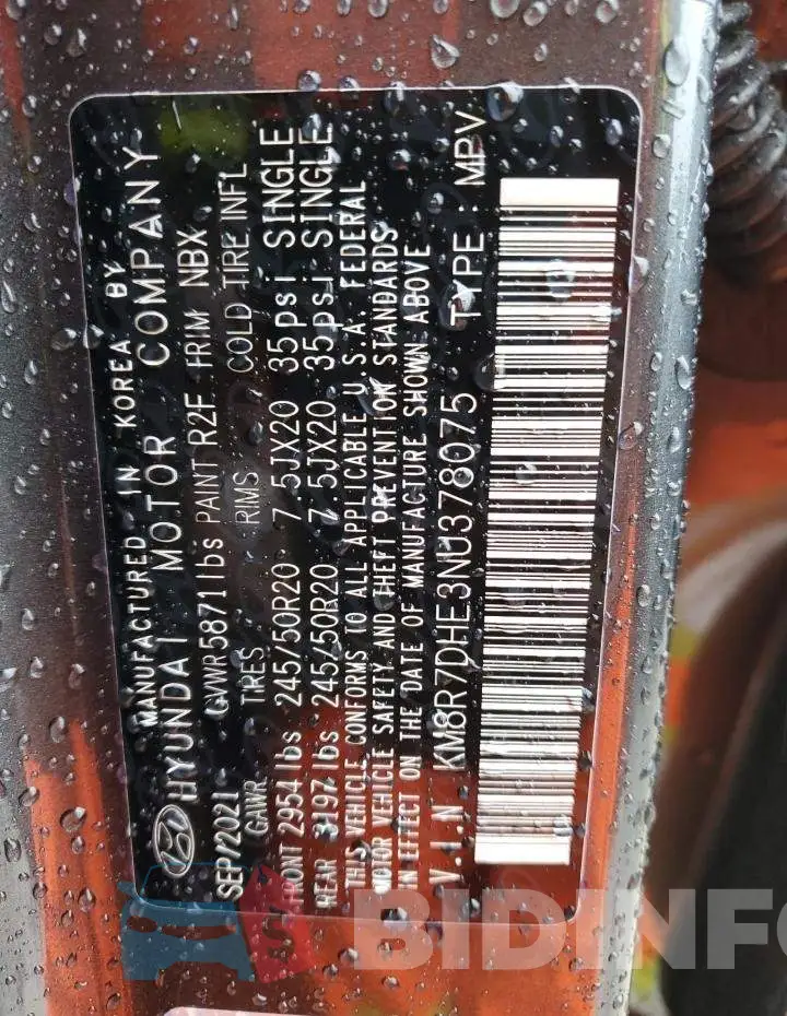 KM8R7DHE3NU378075 Photo# 12