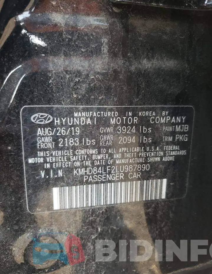KMHD84LF2LU987890 Photo# 12