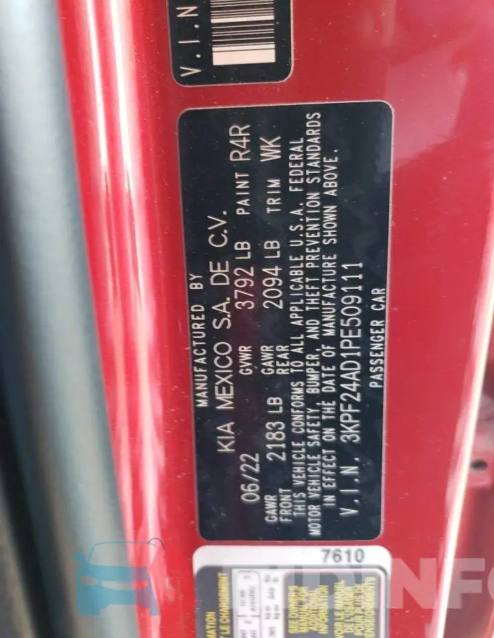 3KPF24AD1PE509111 Photo# 12