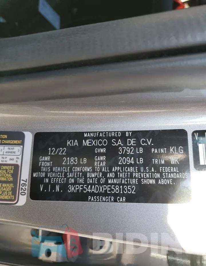 3KPF54ADXPE581352 Photo# 12
