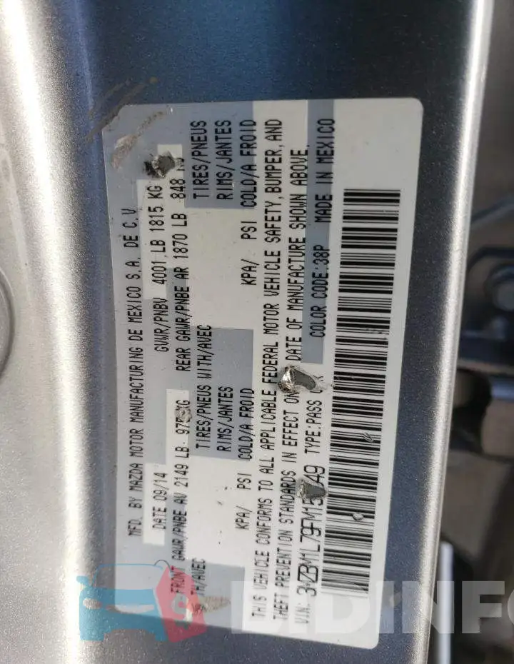3MZBM1L79FM154849 Photo# 13
