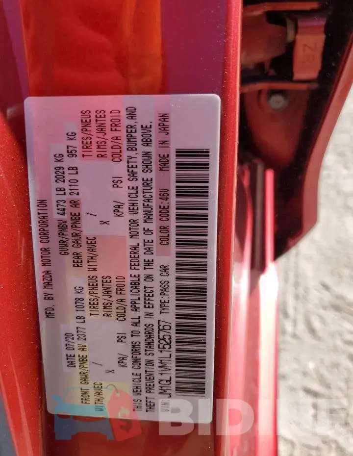 JM1GL1VM1L1525767 Photo# 12