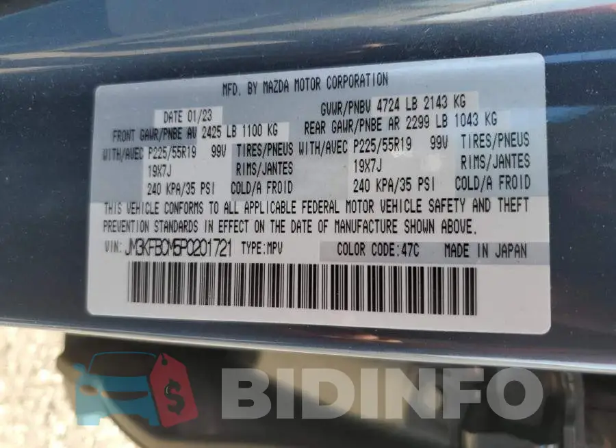 JM3KFBCM5P0201721 Photo# 14