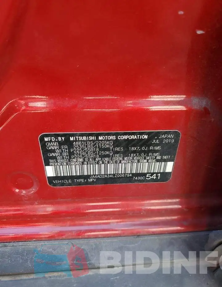 JA4AD2A34LZ006794 Photo# 13