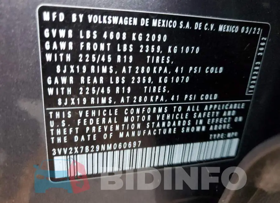 3VV2X7B29NM060697 Photo# 13