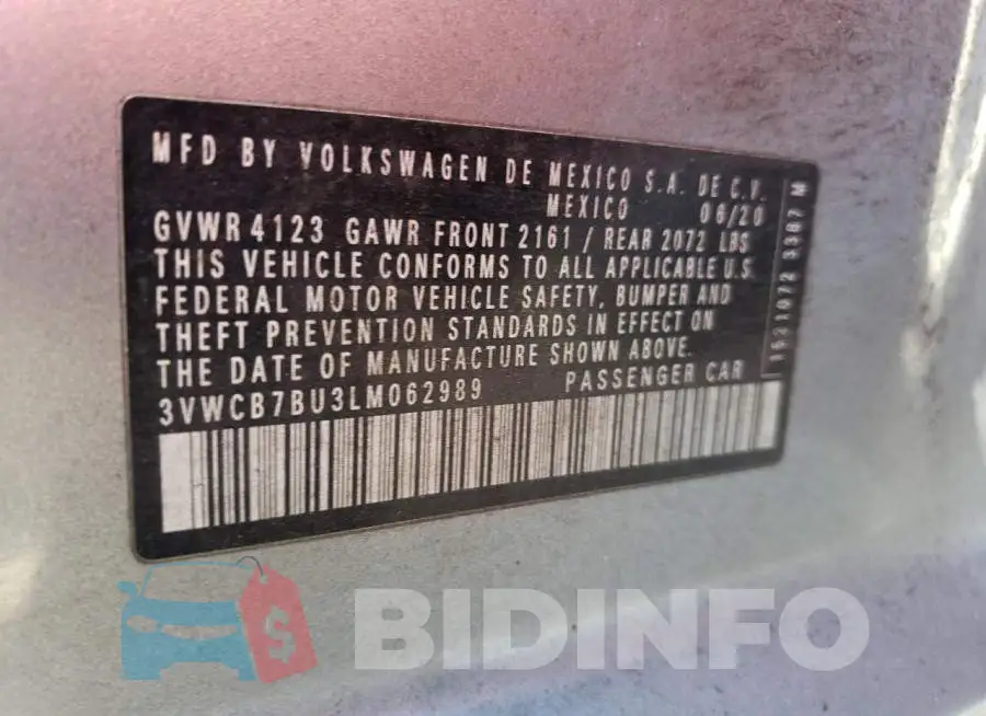 3VWCB7BU3LM062989 Photo# 12