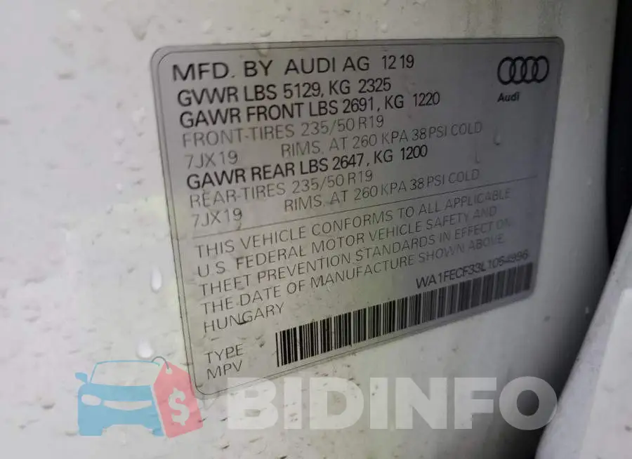 WA1FECF33L1054996 Photo# 12
