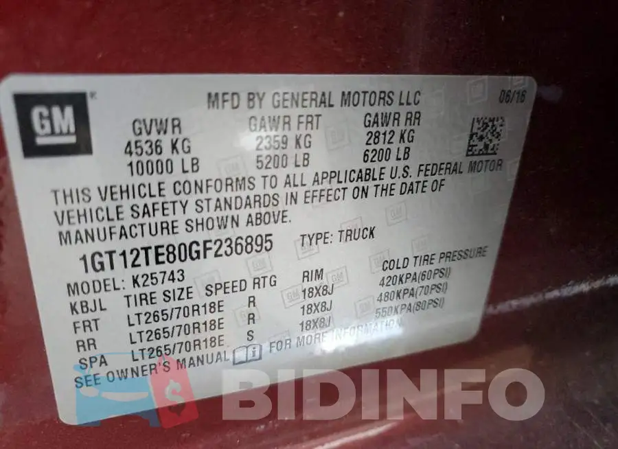 1GT12TE80GF236895 Photo# 12