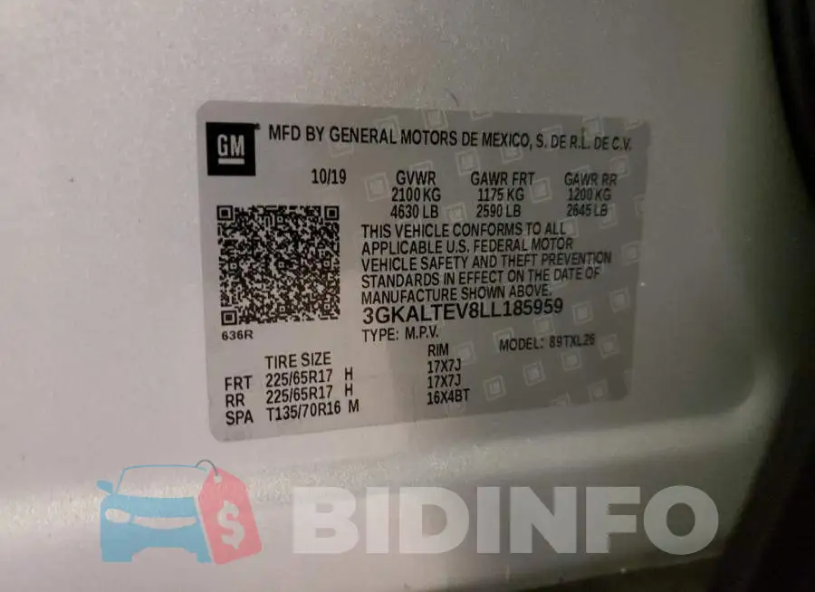 3GKALTEV8LL185959 Photo# 13