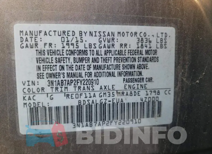 3N1AB7AP2FY220910 Photo# 12