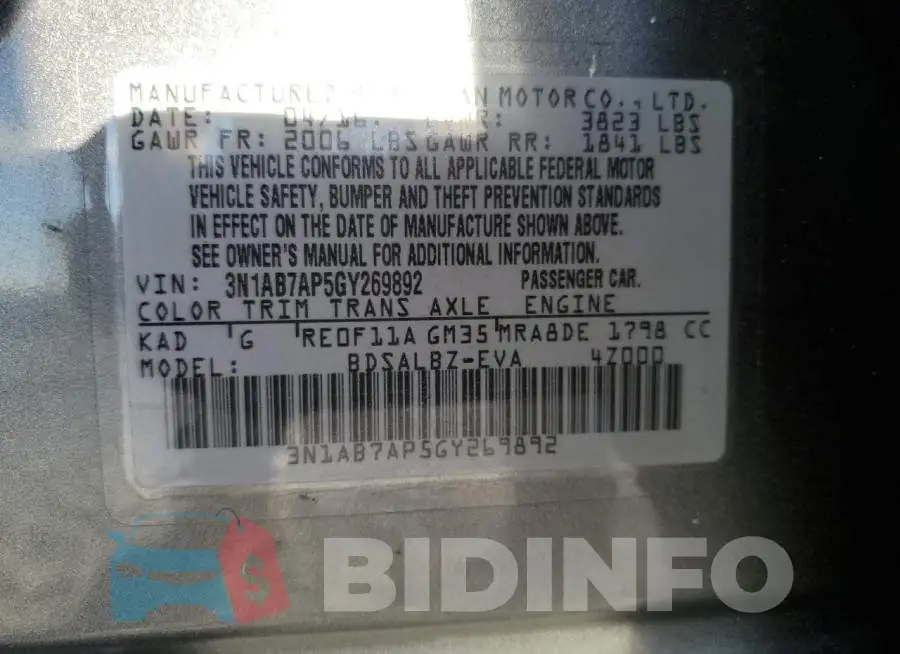 3N1AB7AP5GY269892 Photo# 12