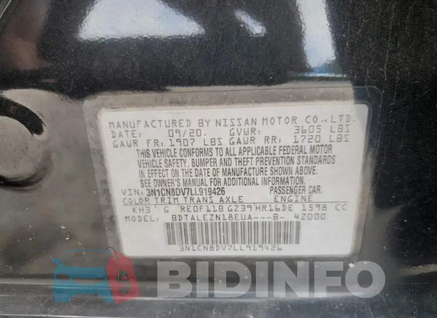 3N1CN8DV7LL919426 Photo# 12