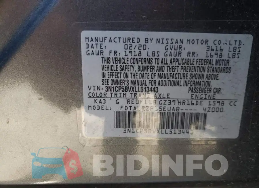 3N1CP5BVXLL513443 Photo# 14