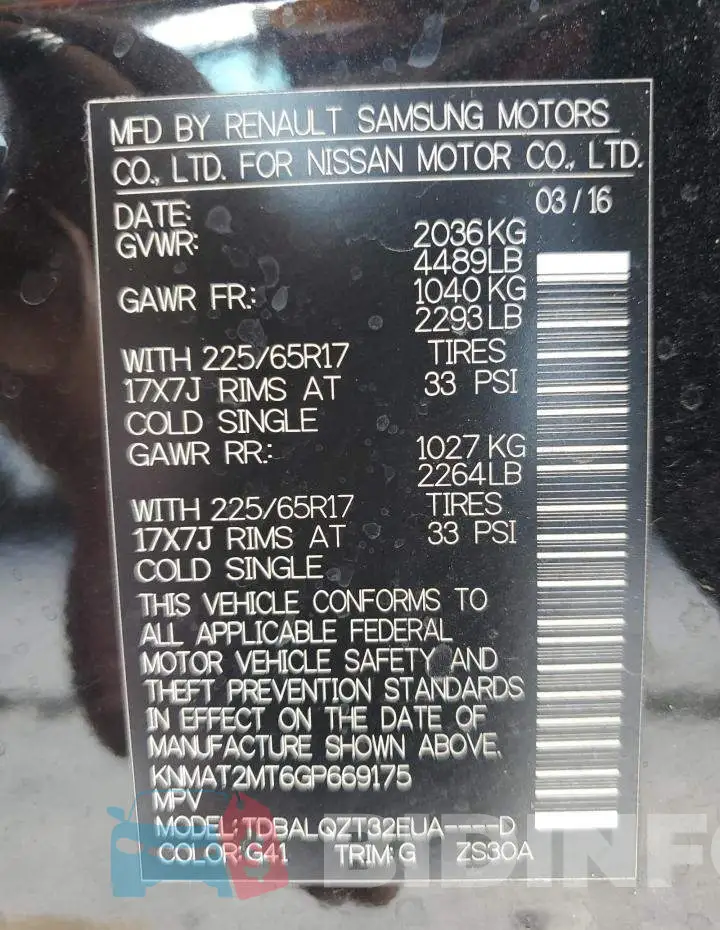 KNMAT2MT6GP669175 Photo# 14