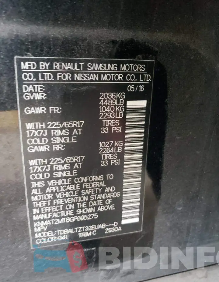 KNMAT2MT8GP695275 Photo# 12