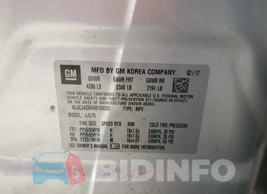 KL4CJASB4HB150055 Photo# 12