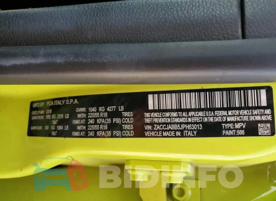 ZACCJABB5JPH63013 Photo# 12