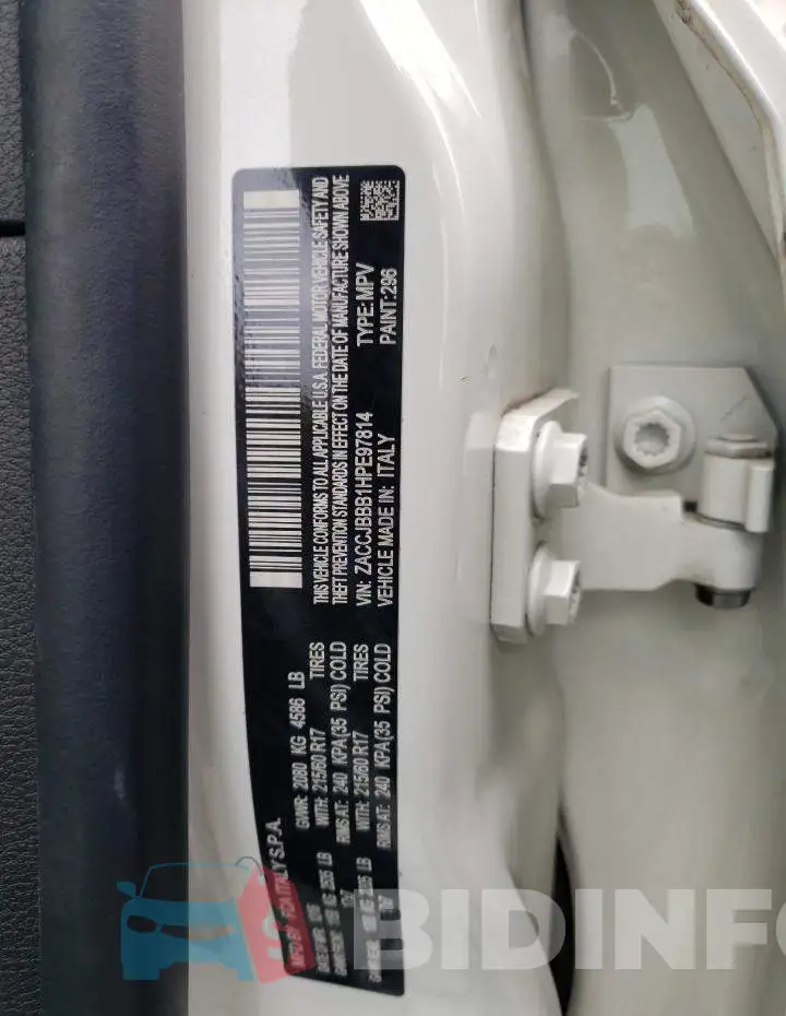 ZACCJBBB1HPE97814 Photo# 12