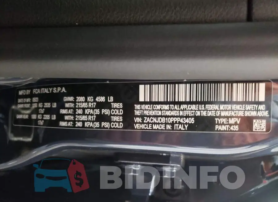 ZACNJDB10PPP43405 Photo# 13
