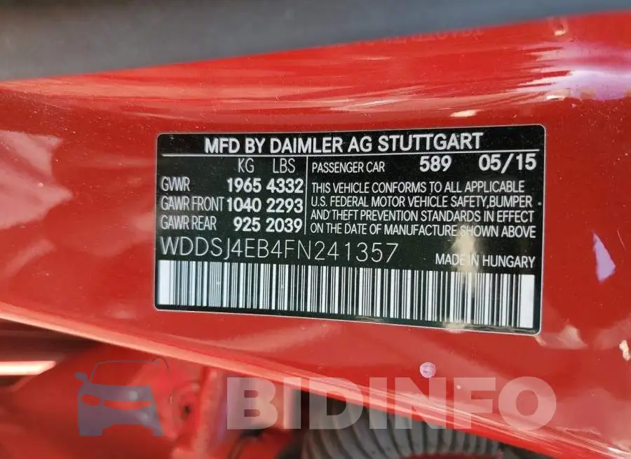 WDDSJ4EB4FN241357 Photo# 12